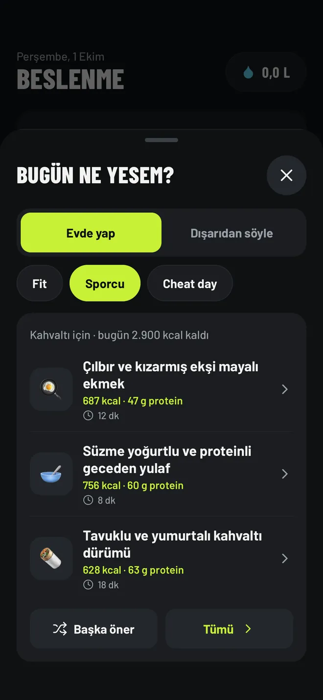 Bugün ne yesem öğün fikirleri